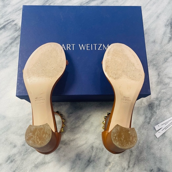 Stuart Weitzman Rosemarie Heeled Sandal In Cuoio Arizona Women’s Size 7.5 - Picture 8 of 8